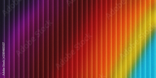 Abstract Multicolor Glass Effect with Vertical Gradient Light Stripes in Purple Red Orange Yellow and Cyan Background