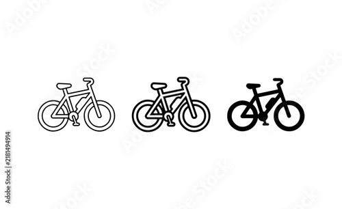 Bicycle Icons, Cycling Vector Graphics, Transportation Symbols, Sport Equipment