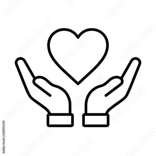 Fotografía Gratitude icon, black glyph vector symbol for web and app interface design