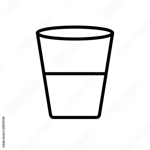 Bild auf Leinwand Half glass icon, black glyph vector symbol for web and app interface design