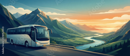Tourist Bus at Viewpoint