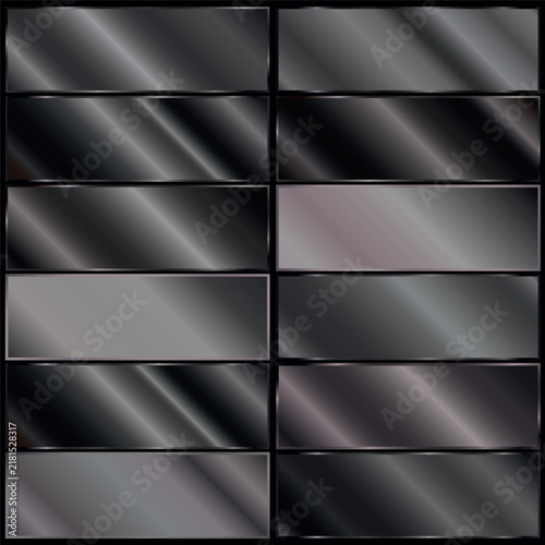 Obsidian Black Metallic Gradient Texture with Luxury Gloss Finish and Dramatic Reflective Diagonal Illumination