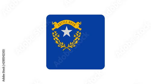 Square icon featuring the official state flag of Nevada USA.