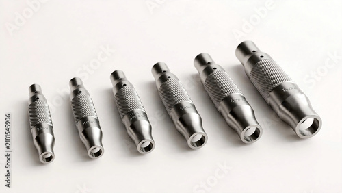 Metal knurled airbrush connectors in various sizes
