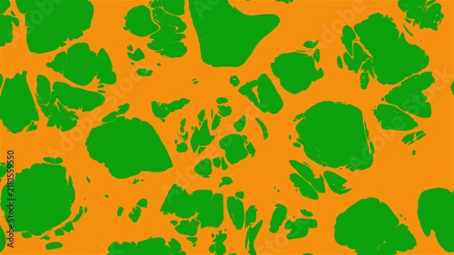 Doodle smooth orange yellow dynamic creative background. Abstract fluid modern animation. Gradient blank backdrop. Halloween wallpaper design. Colorful childish presentation, organic matter