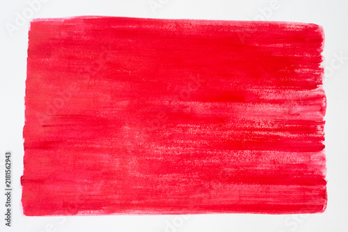 Konstfotografi Bold Red Hand Painted Brush Stroke Texture Background