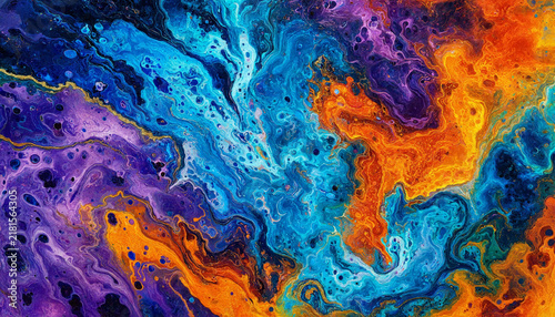 Colorful Abstract Mixed Media Paint Texture