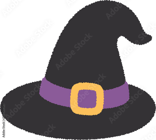 Cute witch hat illustration / かわいい魔女の帽子イラスト / 可爱巫师帽插画