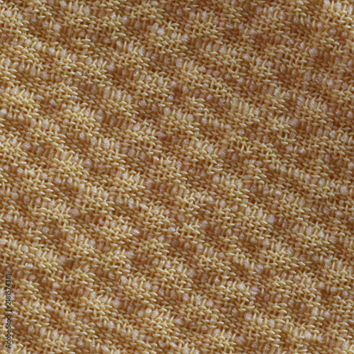 Yellow textile texture close up square format