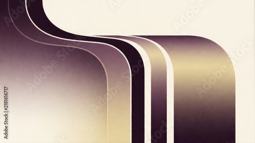 Abstract Curved Lines in Neutral Colors with Shadow and Light Effects