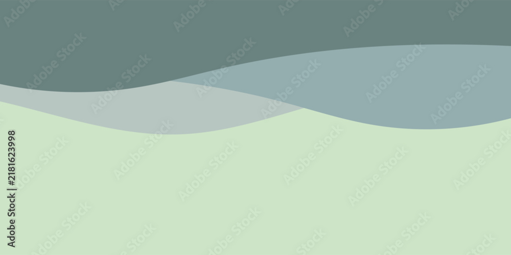Obraz premium Abstract Wavy Green and Gray Background Design.