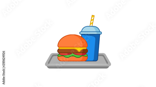 Fast Food Meal Vector Clipart