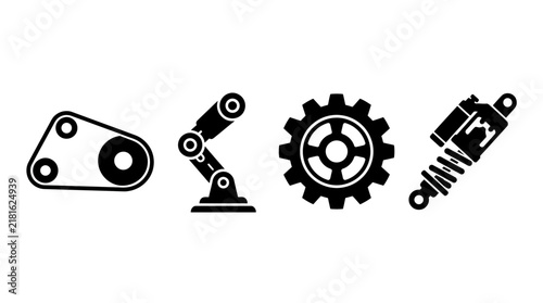 Mechanical Engineering Component Icon Set