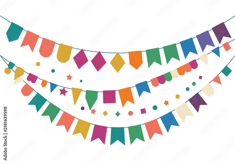 Fototapeta premium Colorful Party Bunting