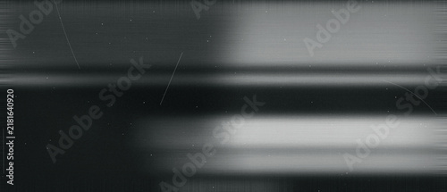 A dark abstract background with horizontal streaks and vintage film grain texture
