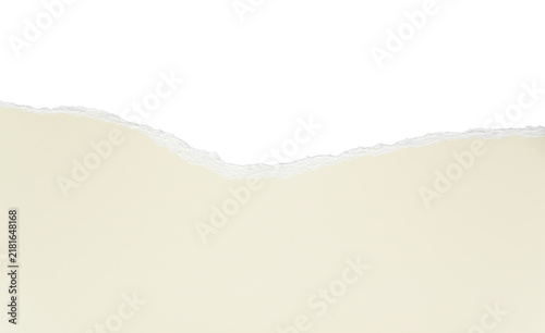 Cartón rasgado de color crema