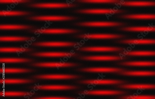 Red Glowing Light Streaks on Black Abstract Background