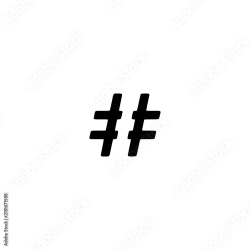 Quadro su tela Hash code icon