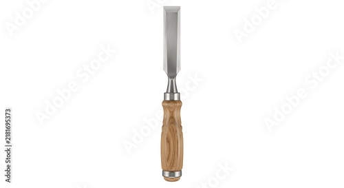 Konstfotografi Wood chisel with sharp bevel edge and wooden handle