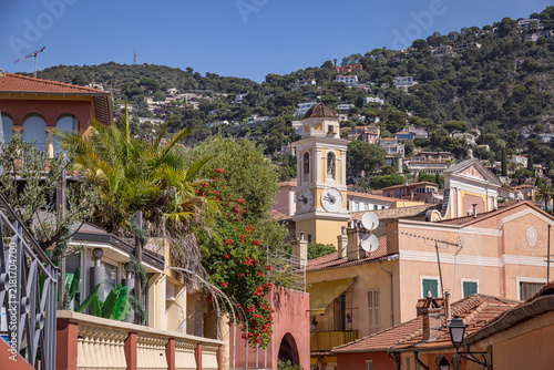 View of Église Saint-Michel de Villefranche-sur-Mer, Villefranche-sur-Mer, Provence-Alpes-Côte d'Azur, France