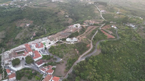 Aerial View of Alenquer Town and Surrounding Countryside in Portugal