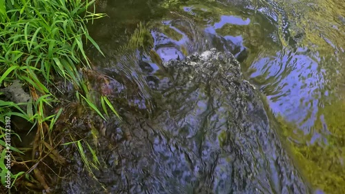 moving water background, moving vater in slow motion, water flowing in the river