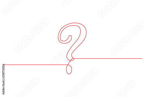 Question mark continuous one line art editable stroke vector illustration