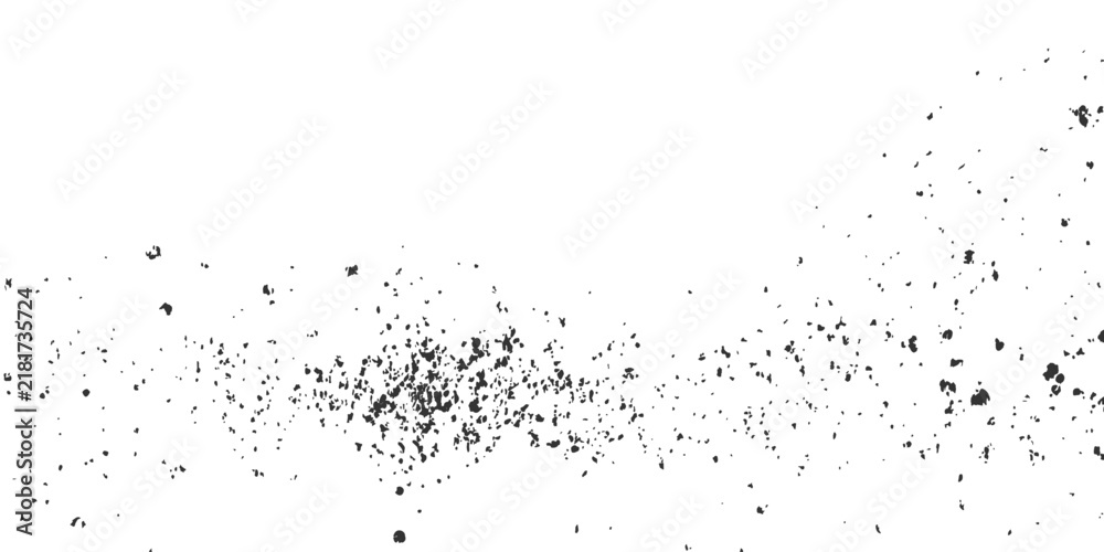 Obraz premium Abstract black grunge splatter dust speckles texture overlay background vector illustration graphic design template banner.