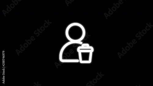 User Profile Trash Can Delete Account Animation Alpha Channel