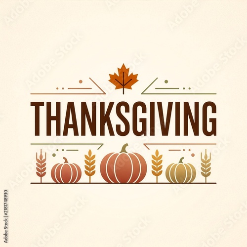 Minimal Thanksgiving Typography Poster Design