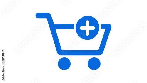 Shopping Cart Icon with Plus Sign Abstract Background Design