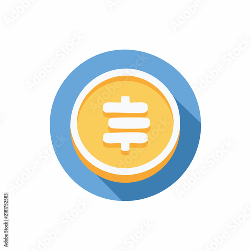 3D Coin Icon Isolated on Transparent Background Finance and Banking Symbol