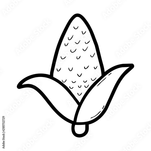 Corn Doodle Lineart