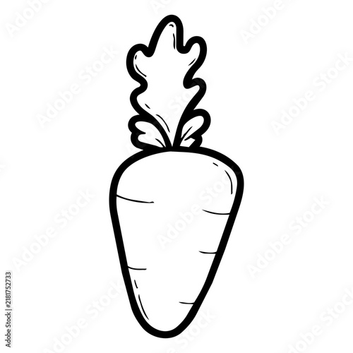 Carrot Doodle Lineart