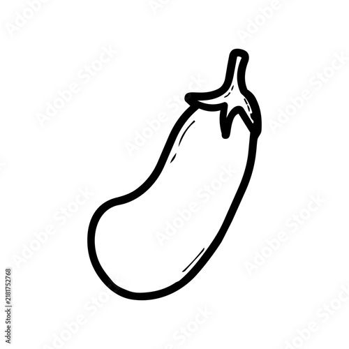 Eggplant Doodle Lineart