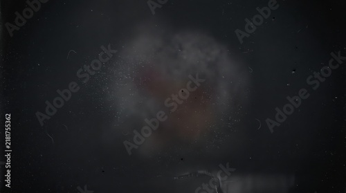 Mysterious cosmic nebula in deep space isolated on white background