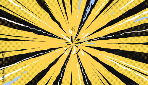 Naklejka abstract background with yellow rays