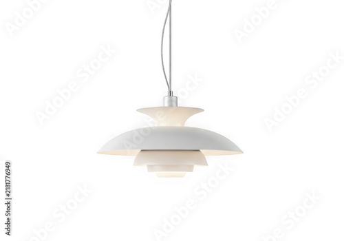 Modern minimalist pendant light with layered design and soft glow