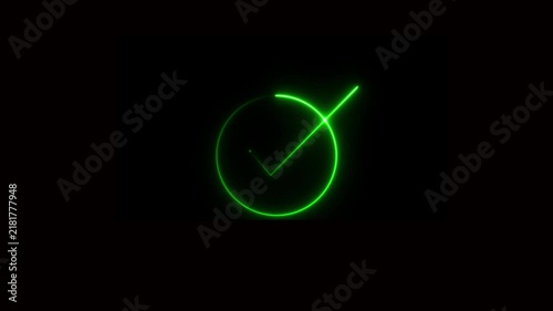 Glowing Check Mark and Circular Loading Icons Collection