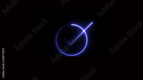 Glowing Check Mark and Circular Loading Icons Collection