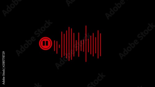 Colorful Audio Waveform Sound Wave Icon Collection