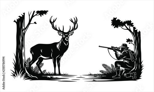 Deer with large antler, large antler Deer, Deer head, Deer hunter, Giant antler deer, Deer climbing in mountain, Deer Silhouette Vector Set, Large Antler Deer, Giant Antler Stag, Deer Head