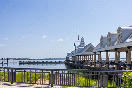 Картината върху платно A gorgeous landscape Waterfront Park Pier in Charleston South Carolina USA