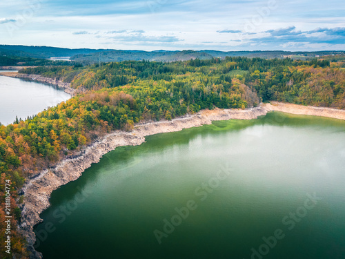 Foto View of the Vltava river in Czechia photographed from above.