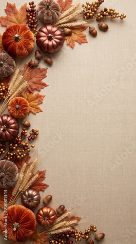  Elegant Autumn Thanksgiving Border