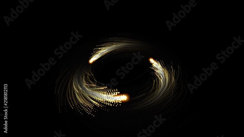 Luxury Gold Glitter Motion Trail Dust Particles Animation Light Effect
