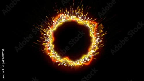 Glowing Fire Ring Shockwave Circle Motion Animation Light Effect