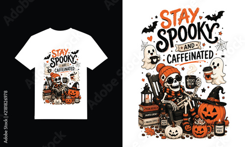 Happy Halloween Typography T-shirt