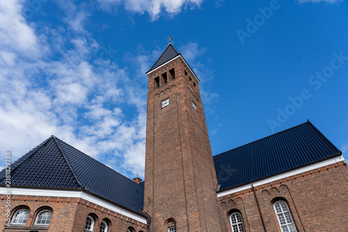 Cuadro en lienzo Frederiksberg, Denmark - September 5, 2026: Exterior of Mariendal Church