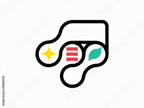 Smart Energy Technology Icon, Digital Data and Eco Innovation Symbol